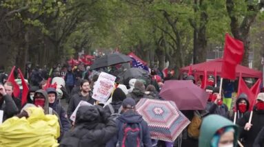Thousands rally in rainy Glasgow for COP26 climate action