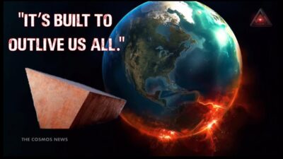 earth and representation of black box made to record end of civilization