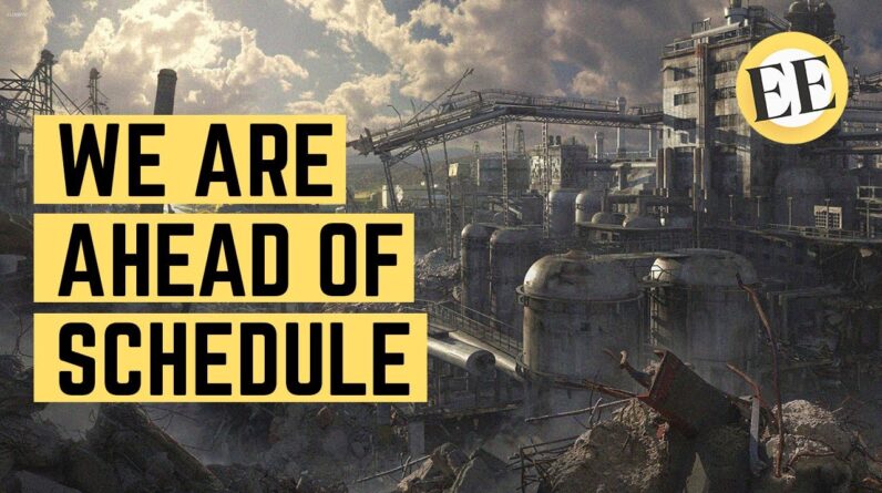 view of industrial town which is in danger if the collapse of society predicted by the MIT study happens