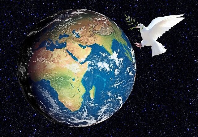 earth and dove representing Earth Day 2022